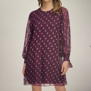 Women’s Calvin Klein dress in purple, size 10. Needs cleaned.